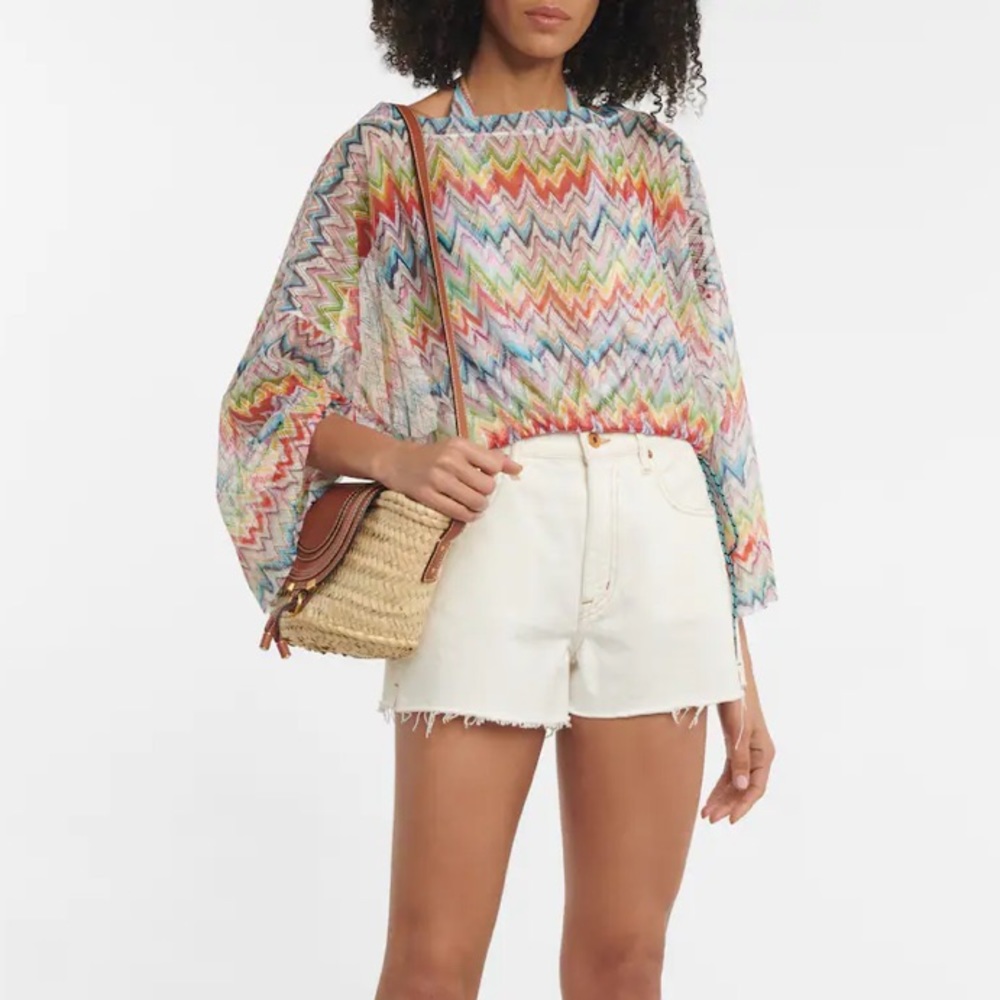 Missoni ZigZag Printed Drawstring Beach Top